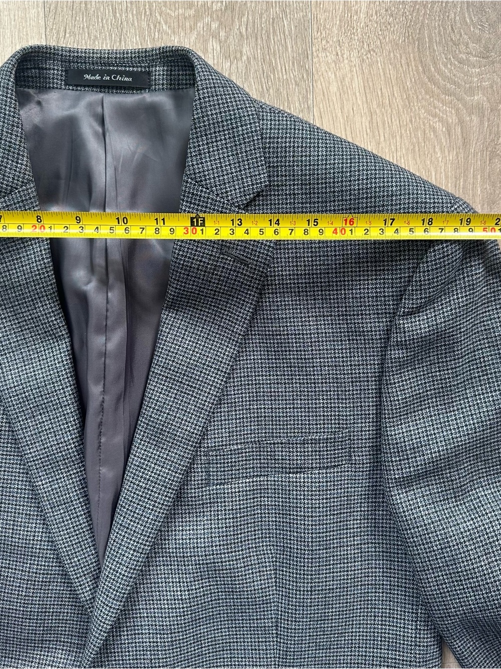 Vintage Ralph Lauren Gray Houndstooth Sport Coat 40R - Picture 10 of 11